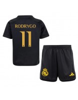 Real Madrid Rodrygo Goes #11 Kolmaspaita Lasten 2023-24 Lyhythihainen (+ shortsit)